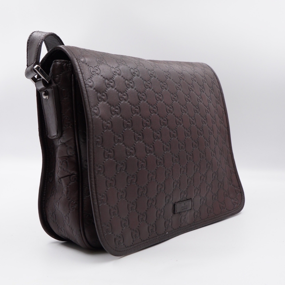 ❌️❌️SOLD❌️❌️BL05❤️ GUCCI Guccissima Flap Messenger Bag - Picture 6 of 14